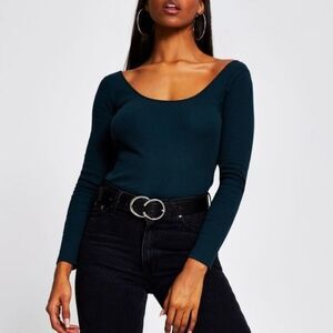 NWT River Island Long Sleeve Top in Green
